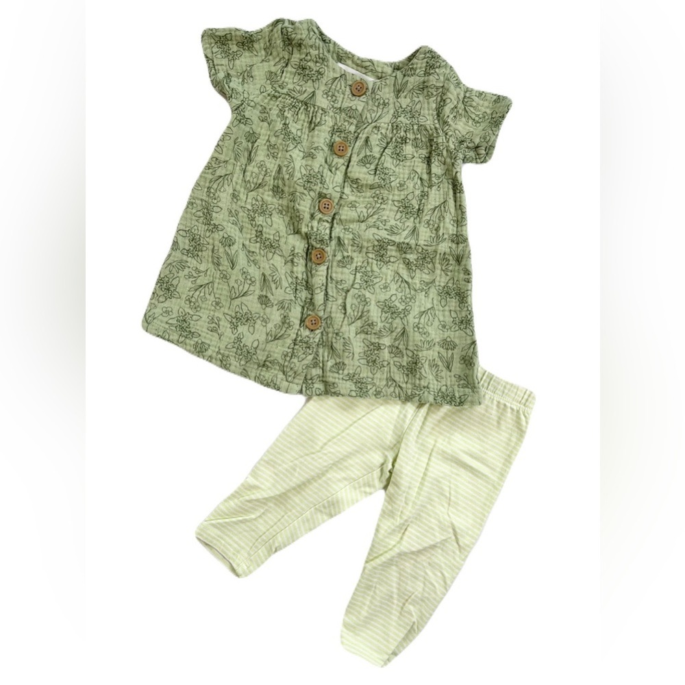 Joe Fresh Green Floral Kids Matching Set